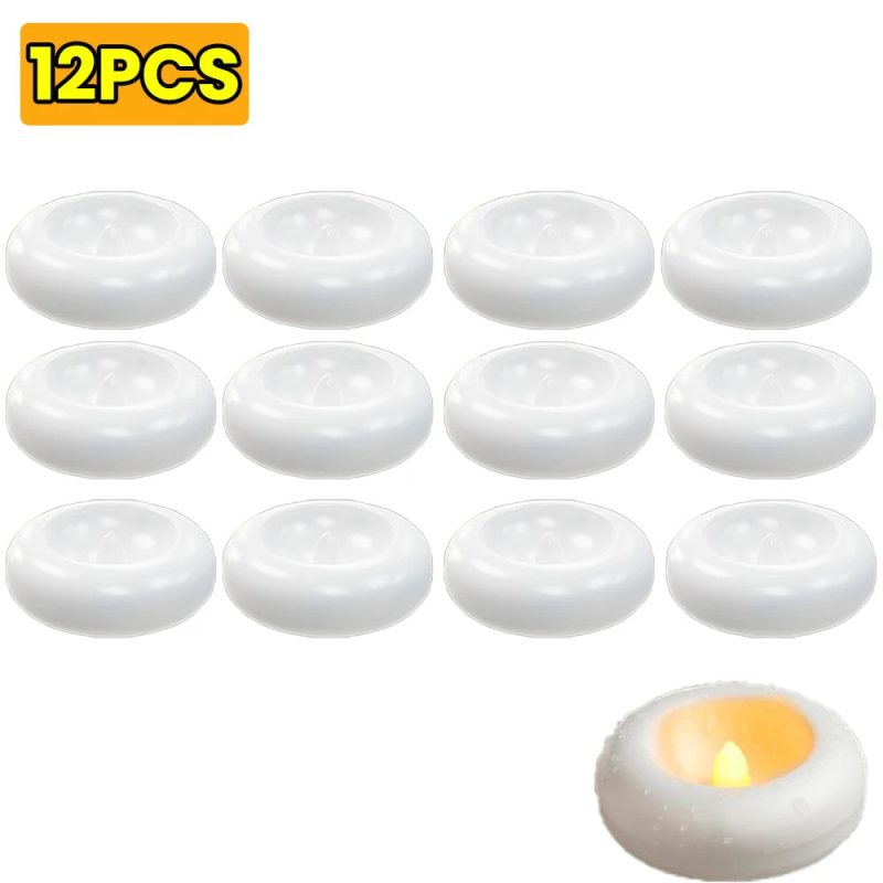 6/12Pcs Flameless Floating LED Tea Lights - Image 7