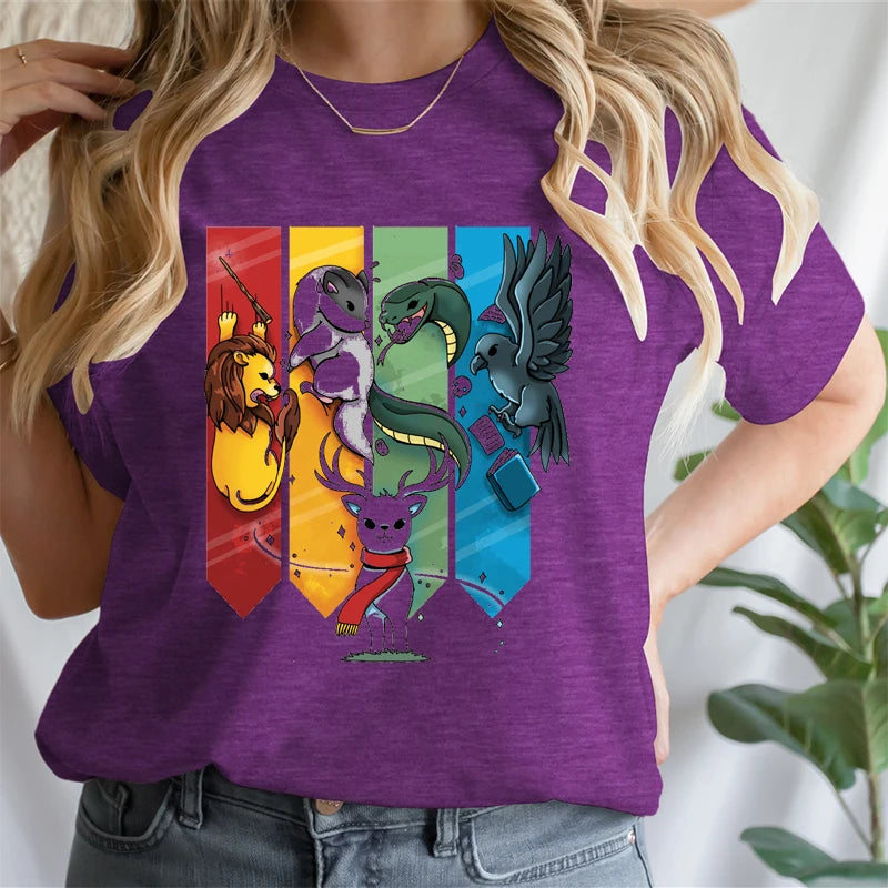 Magic Animal Ladies Cotton T-Shirt - Image 20