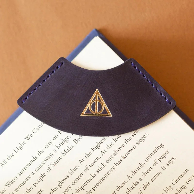 Harries Leather Bookmark â Magic Runes & Deathly Hallows Hot Stamping Design - Image 4