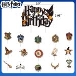 Cartoon Magician Harry Potter Cupcake Toppers